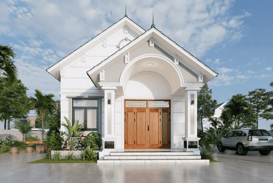 Nhà cấp 4 mái Thái 3 phòng ngủ đơn giản và thanh thoát