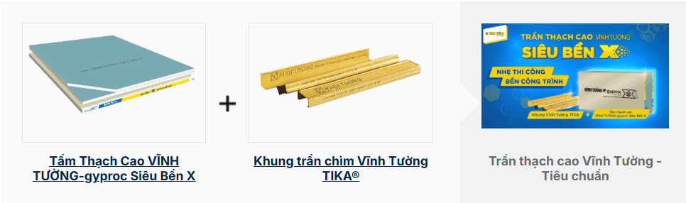 Trần thạch cao Vĩnh Tường – Siêu Bền X