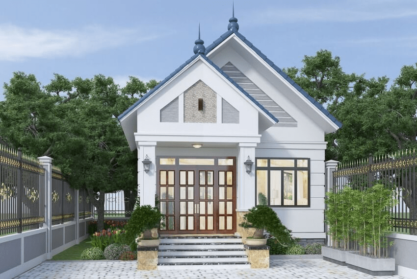 Nhà cấp 4 mái Thái 2 phòng ngủ đầy đủ tiện nghi cho cả gia đình