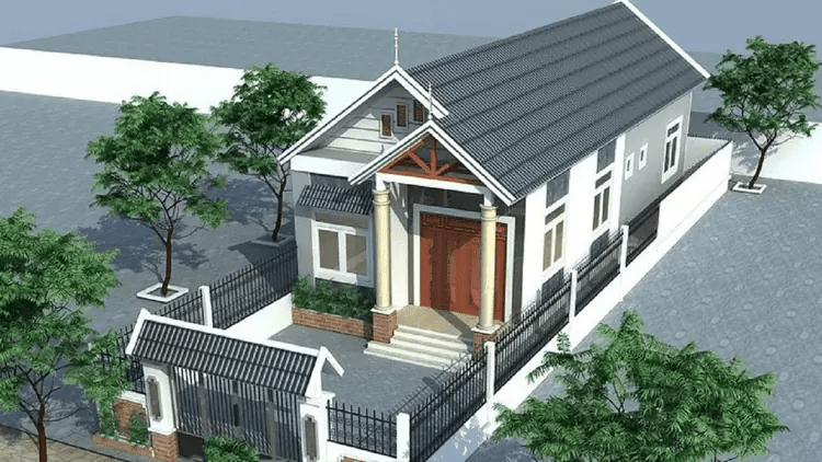 Nhà ống mái Thái cấp 4 giúp tận dụng tối đa diện tích đất