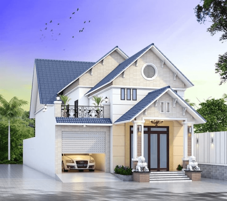 Nhà cấp 4 gác lửng 200 triệu mái Thái với thiết kế đơn giản, thu hút
