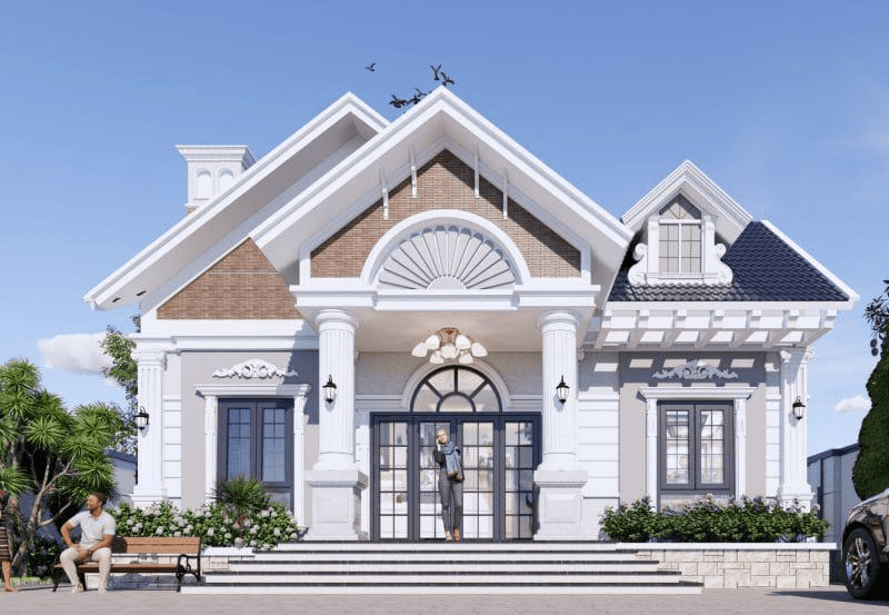 Nhà cấp 4 mái Thái theo phong cách tân cổ điển đầy ấn tượng và thu hút