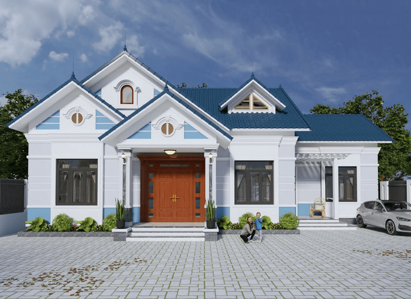 Mẫu nhà cấp 4 mái Thái 8x12m tối giản và hài hoà