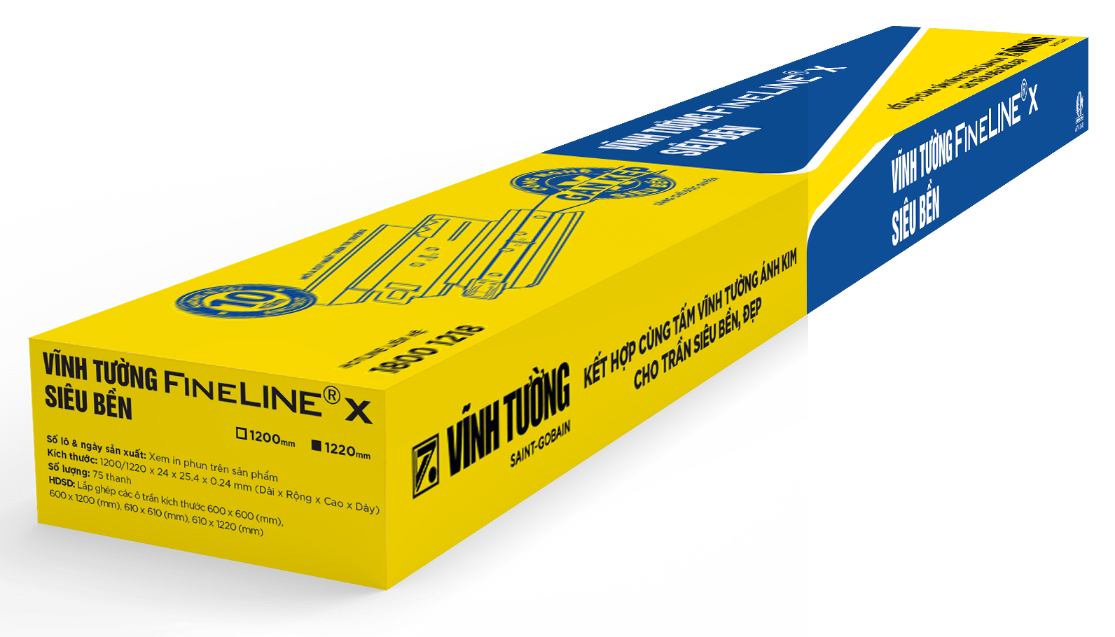 BAO BÌ KHUNG TRẦN NỔI VĨNH TƯỜNG FineLINE X