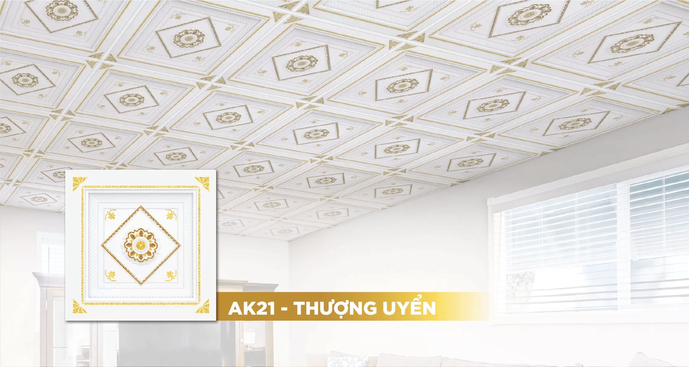 Mẫu tấm trần thả Vĩnh Tường DECO® Ánh Kim - Thượng Uyển